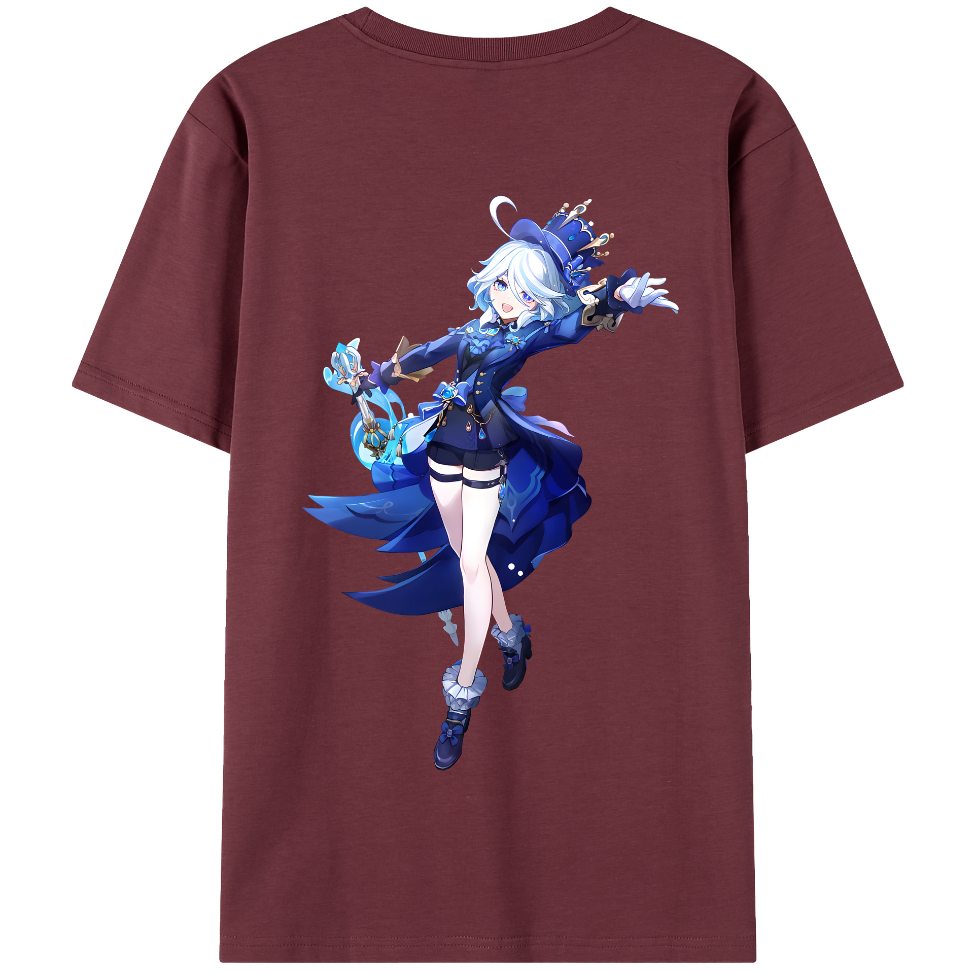 げんし神 フリーナ genshin Furina 綿100％半袖Tシャツ（背面プリント）